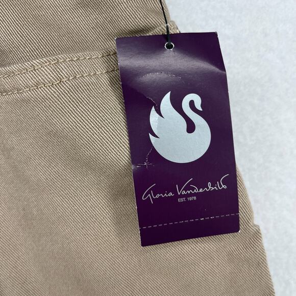GLORIA VANDERBILT Jeans 16 Amanda Tapered Heritage Fit Stretch Twill Brown NEW - Picture 5 of 15